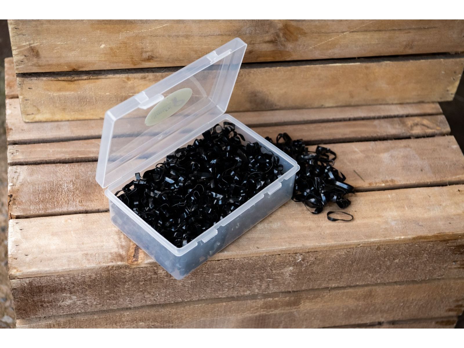 silicone plaiting bands tub of 1000 - equestrian equipment