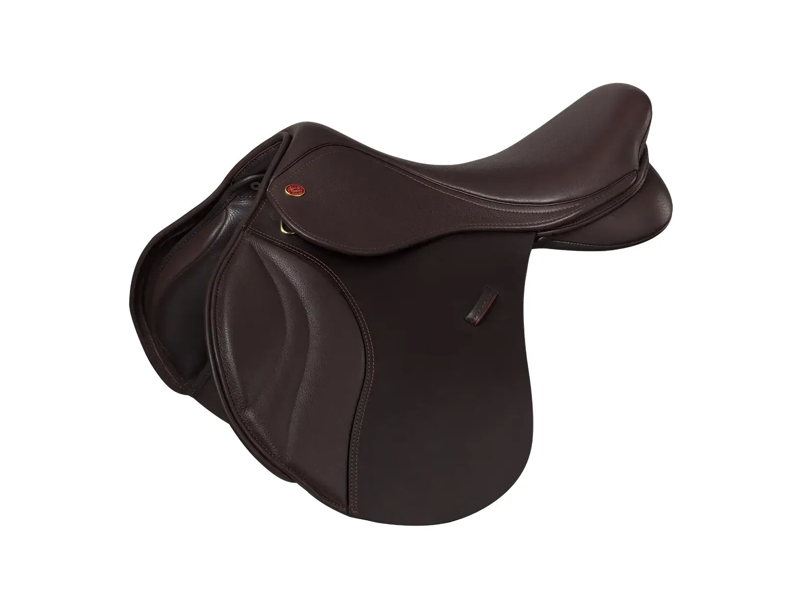 a pony jump saddle with forward cut flap and adjustable gullet tree