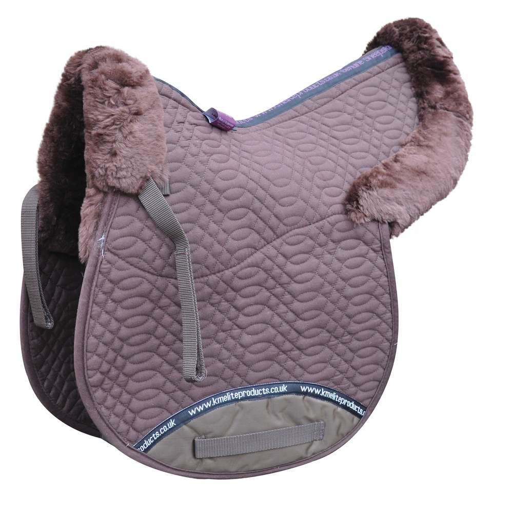 half lined gp numnah brown-brown - equestrian equipment