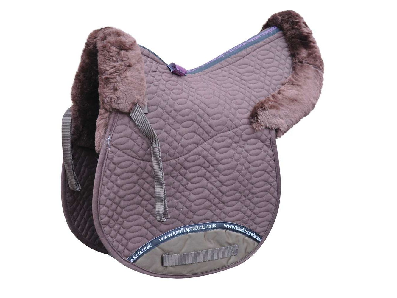 half lined gp numnah brown-brown - equestrian equipment