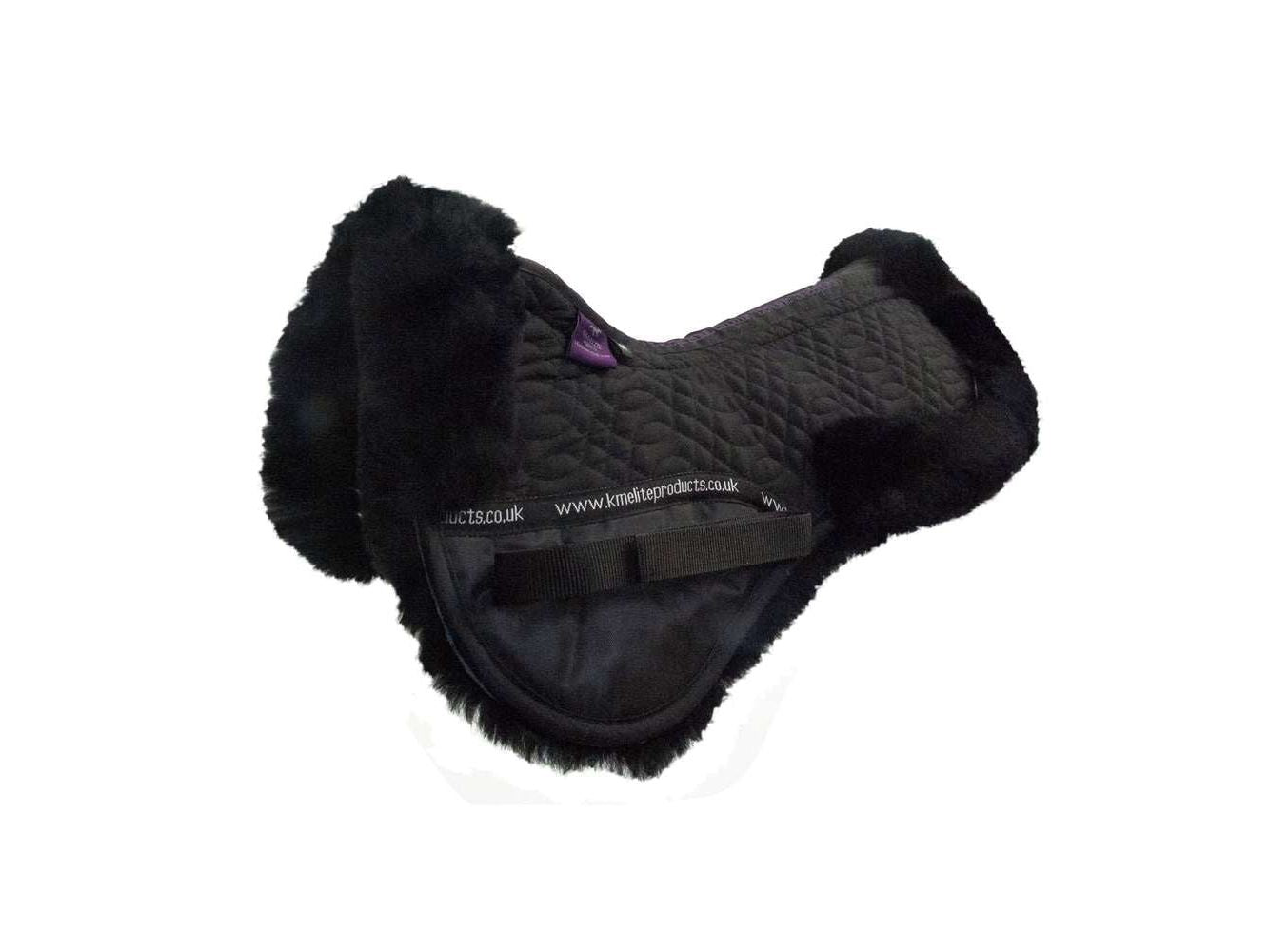 high wither half pad black-black - equestrian equipment