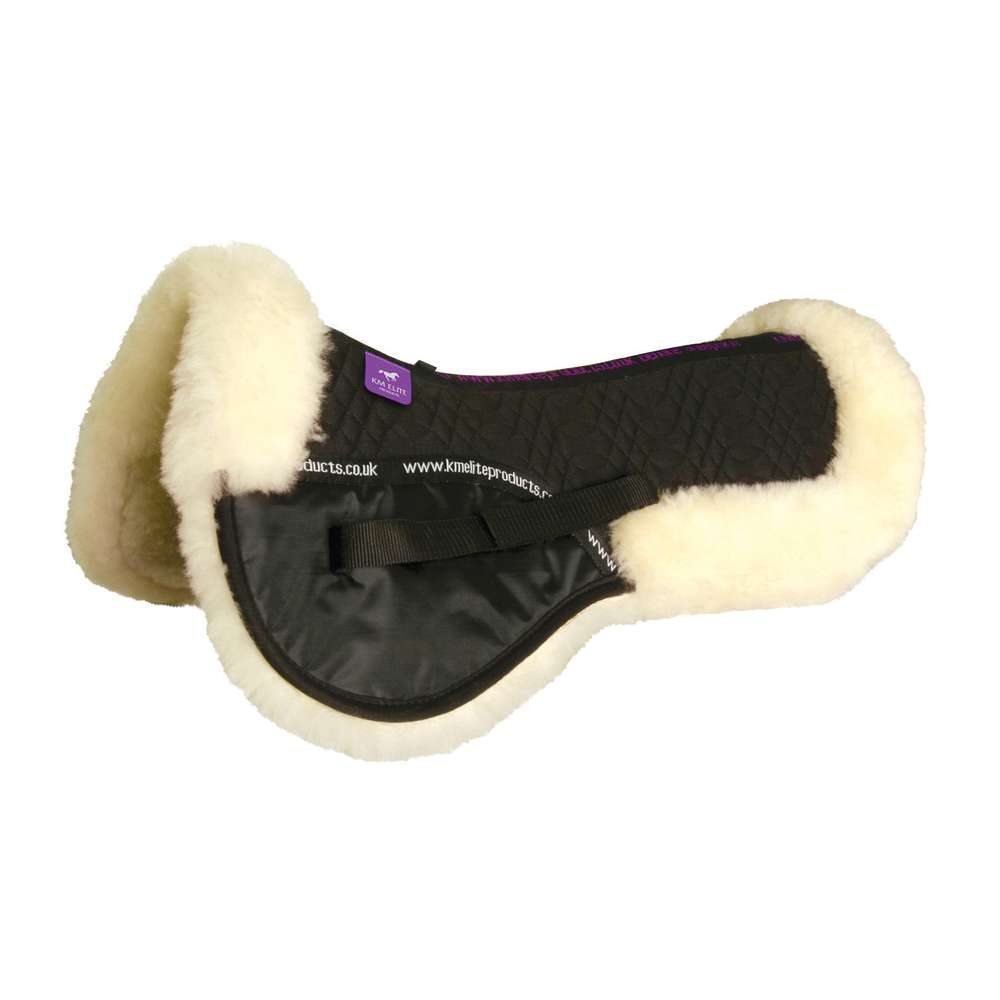 high wither half pad black-natural - equestrian equipment