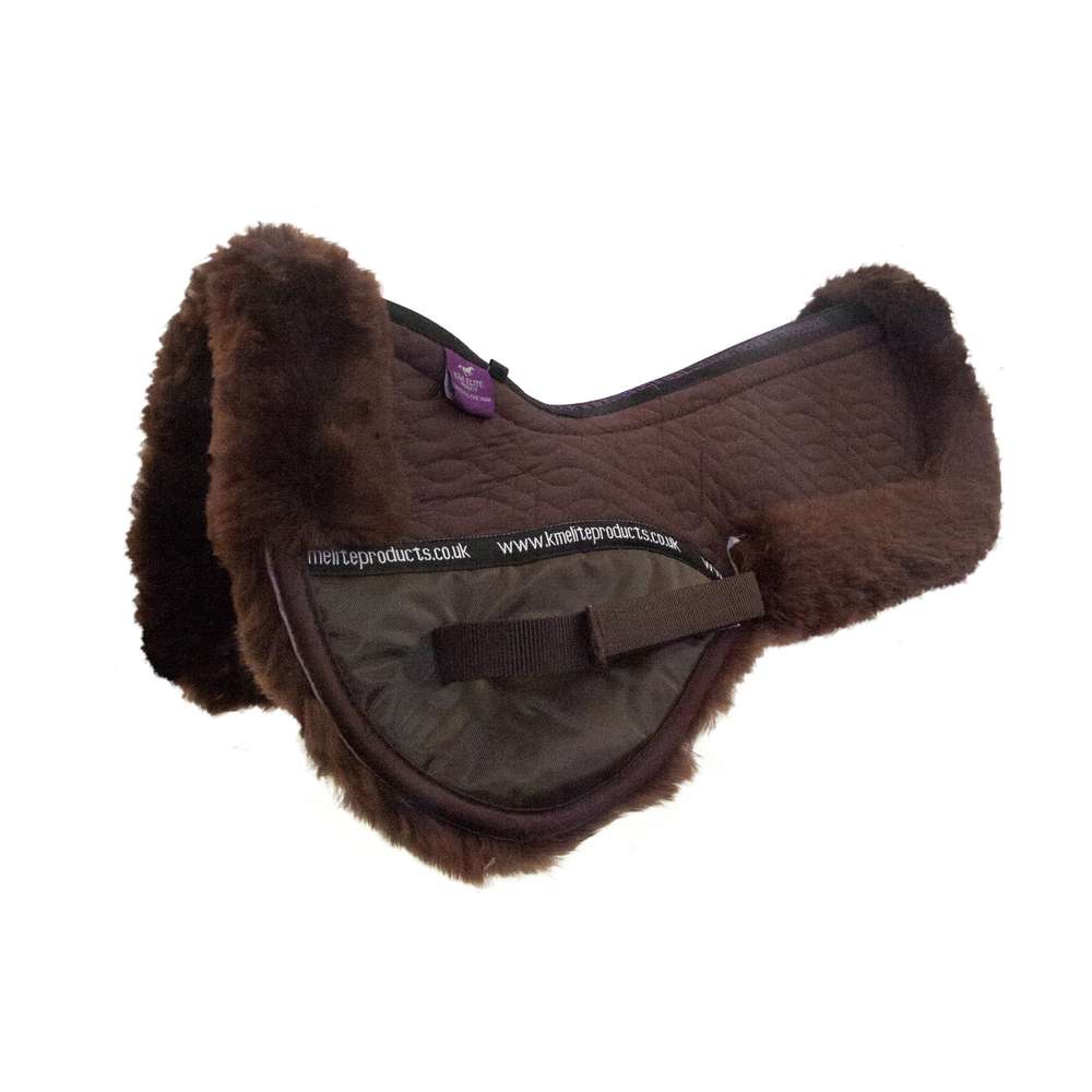 high wither half pad brown-brown - equestrian equipment