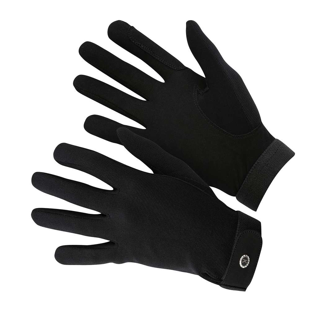 km elite all rounder gloves black - equestrian equipment