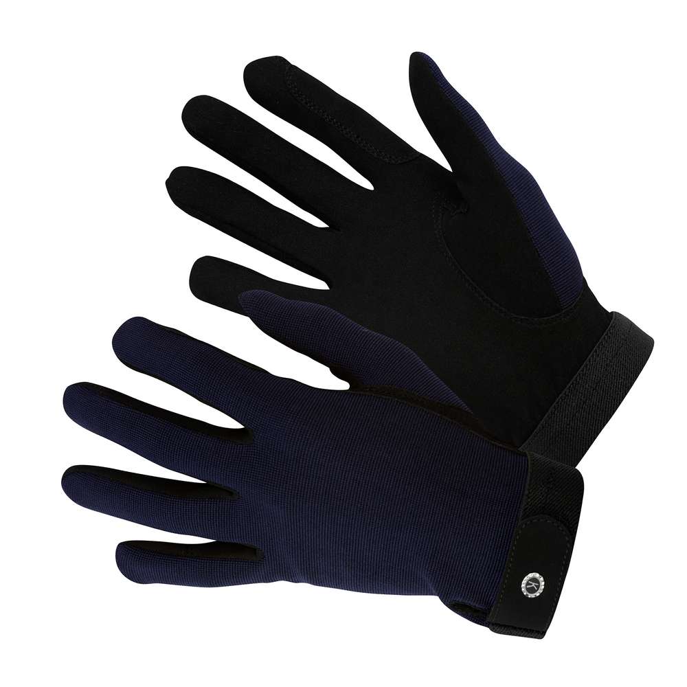 km elite all rounder gloves navy blue - equestrian equipment