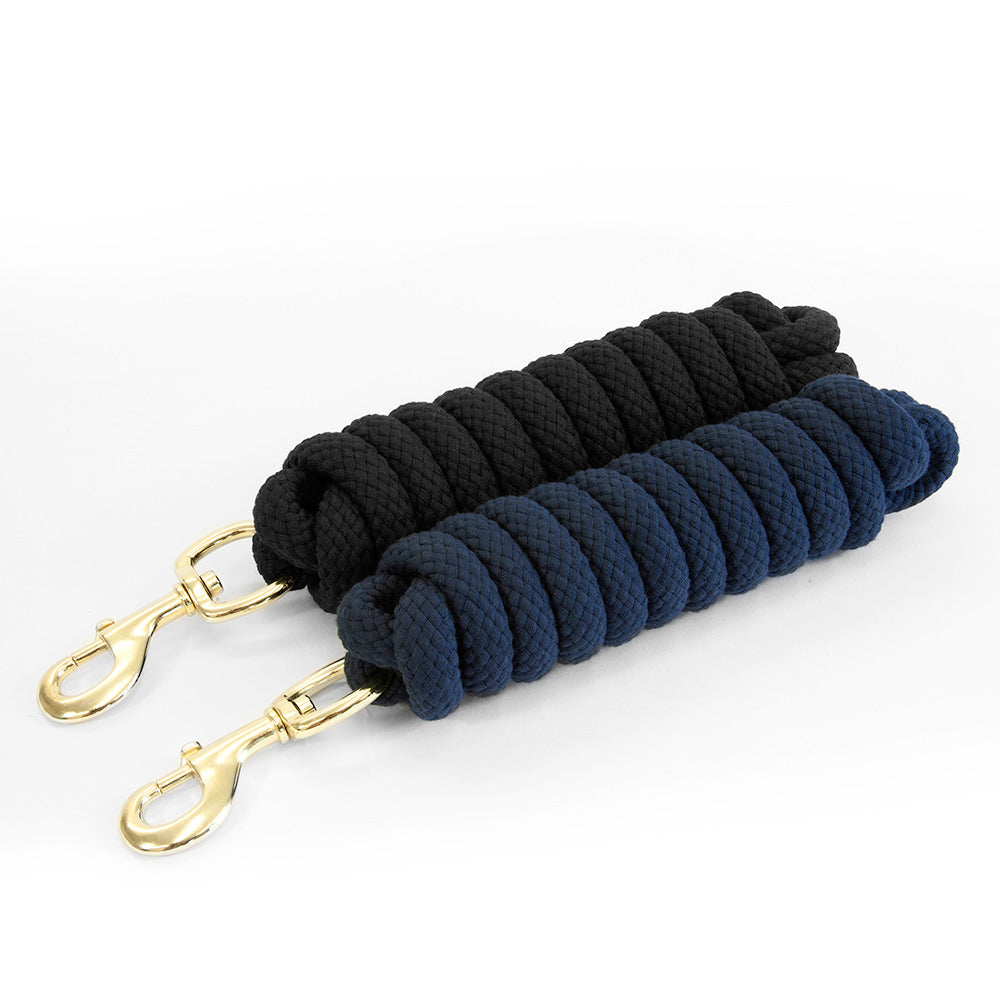 km elite cotton double braided leadrope - 10ft - equestrian equipment