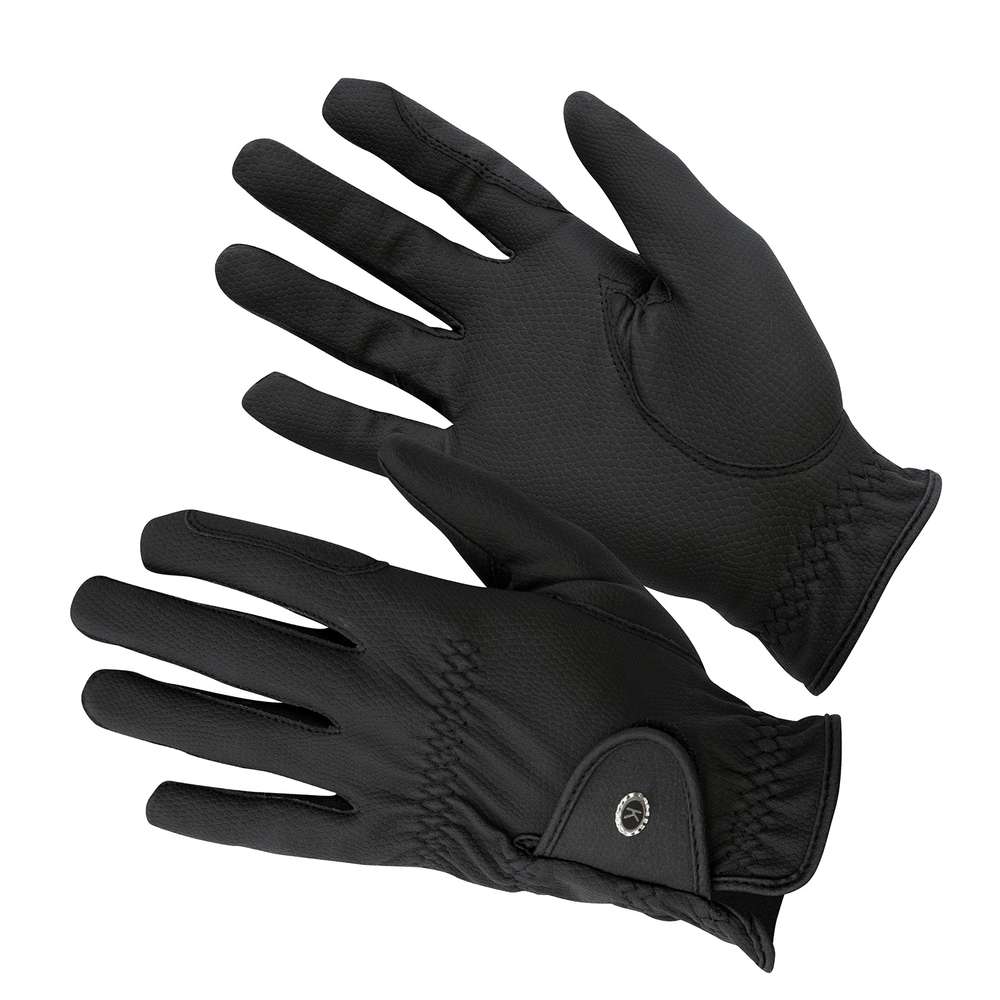 km elite progrip gloves black - equestrian equipment
