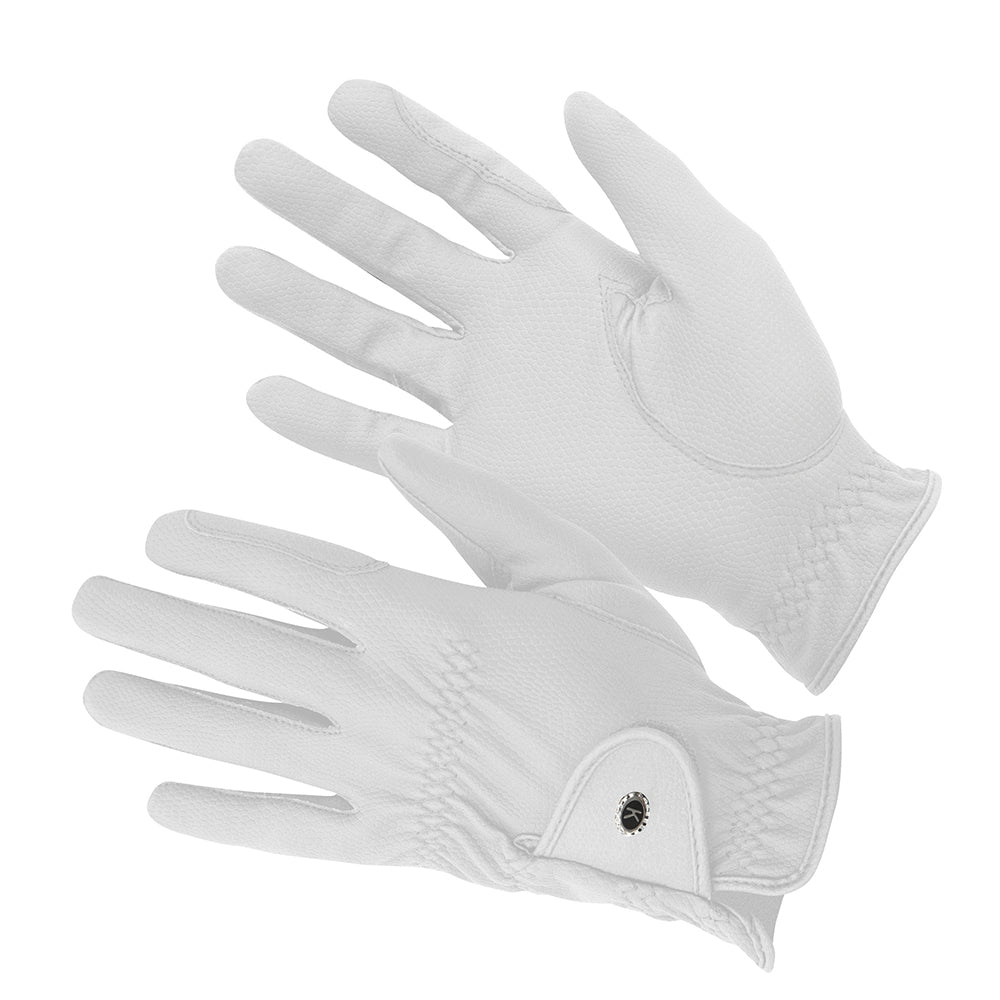 km elite progrip gloves white - equestrian equipment