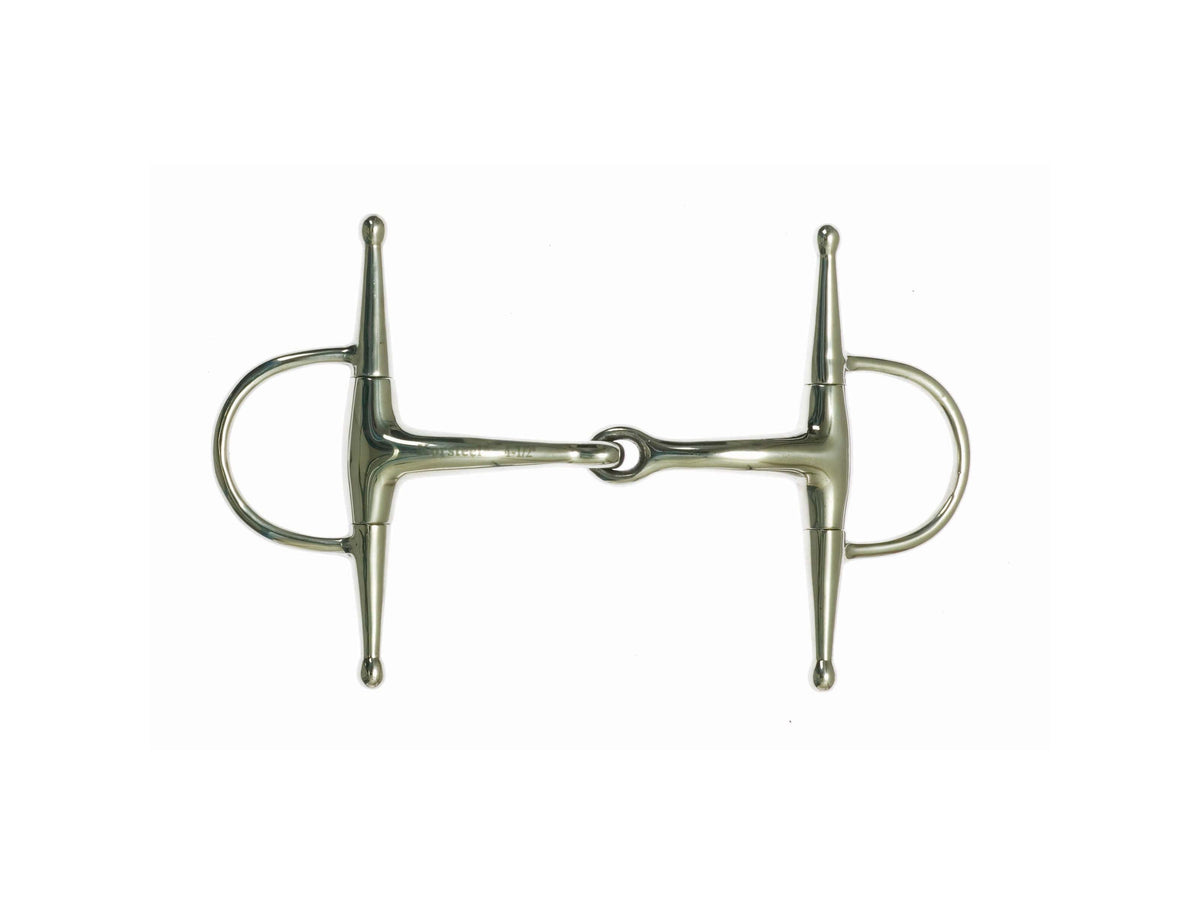 Korsteel Stainless Steel Jointed Full Cheek Snaffle Bit