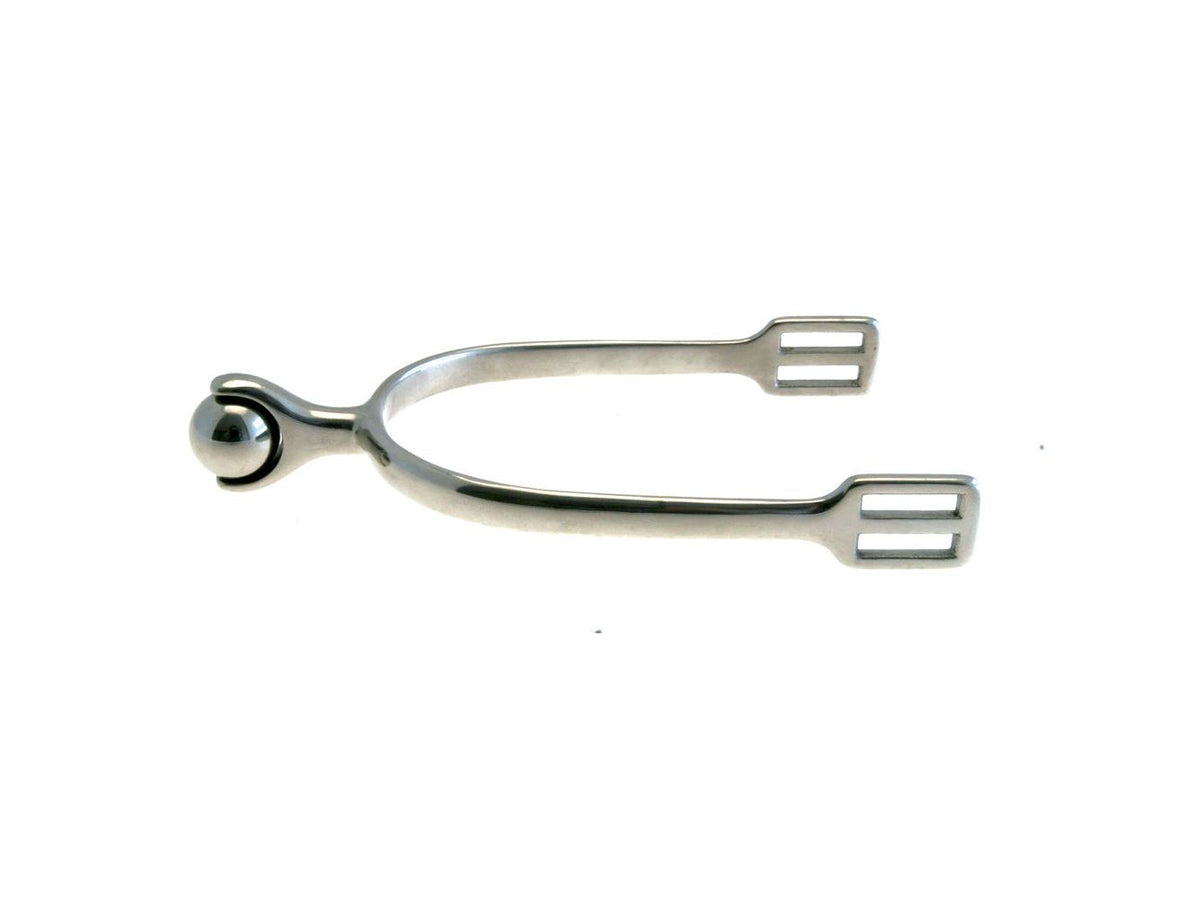 km elite stainless rollerball spurs - equestrian equipment
