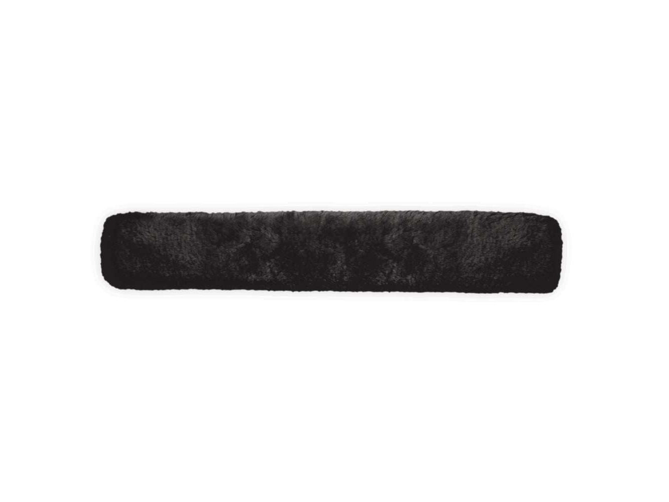 100% merino sheepskin girth sleeve 60x12 black - equestrian equipment