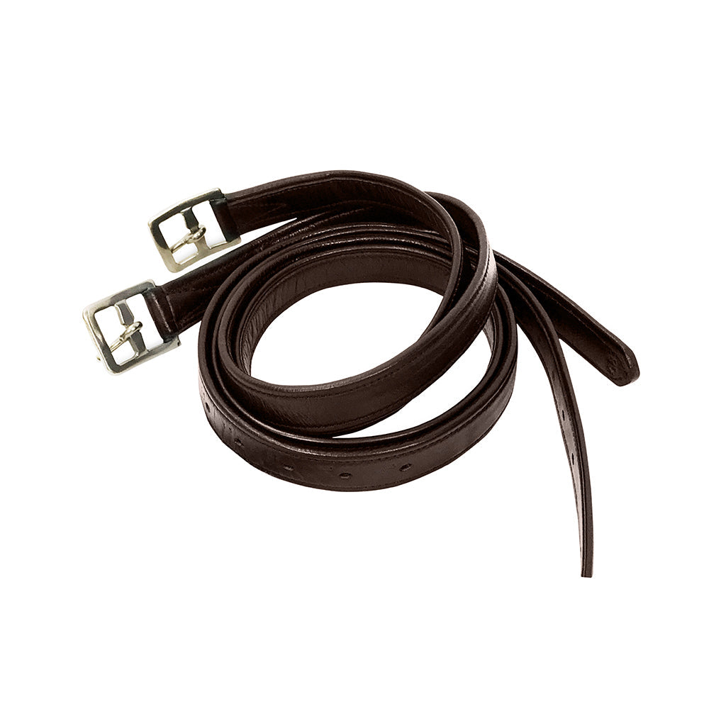 km elite soft laminated stirrup leathers havana - equestrian equipment