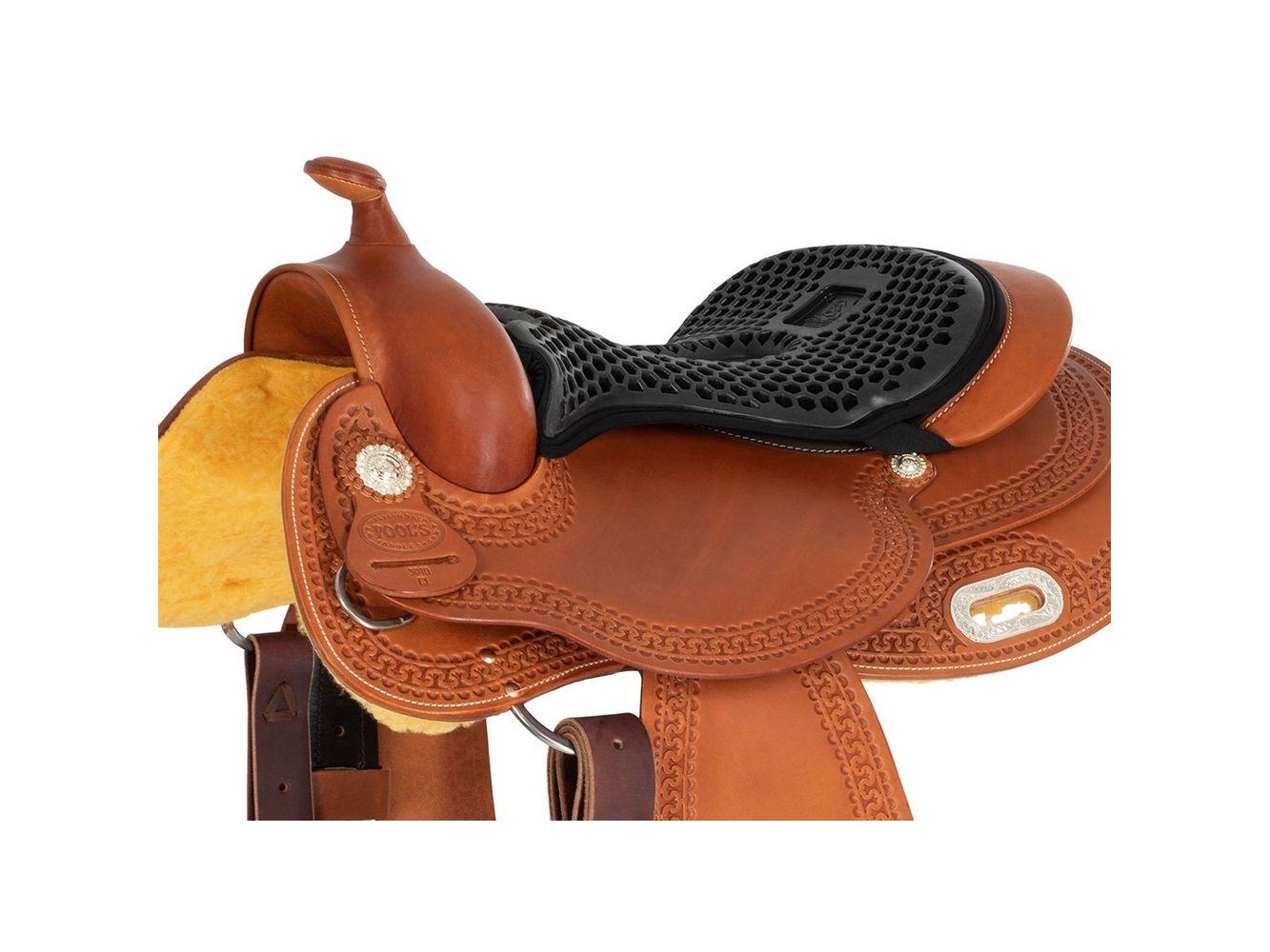 Acavallo ortho pubis western gel seat saver with dri-lex - equestrian equipment