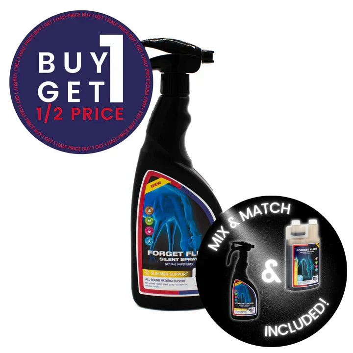 forget flies spray 750ml - equestrian equipment