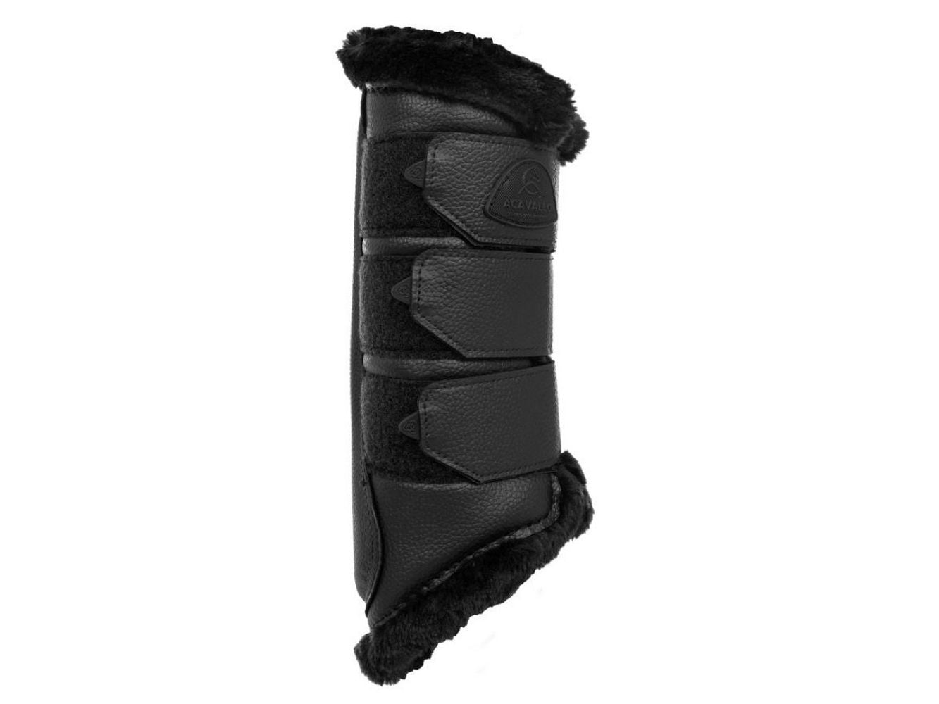 Acavallo hind brushing boots with eco leather & faux sheepskin - equestrian equipment
