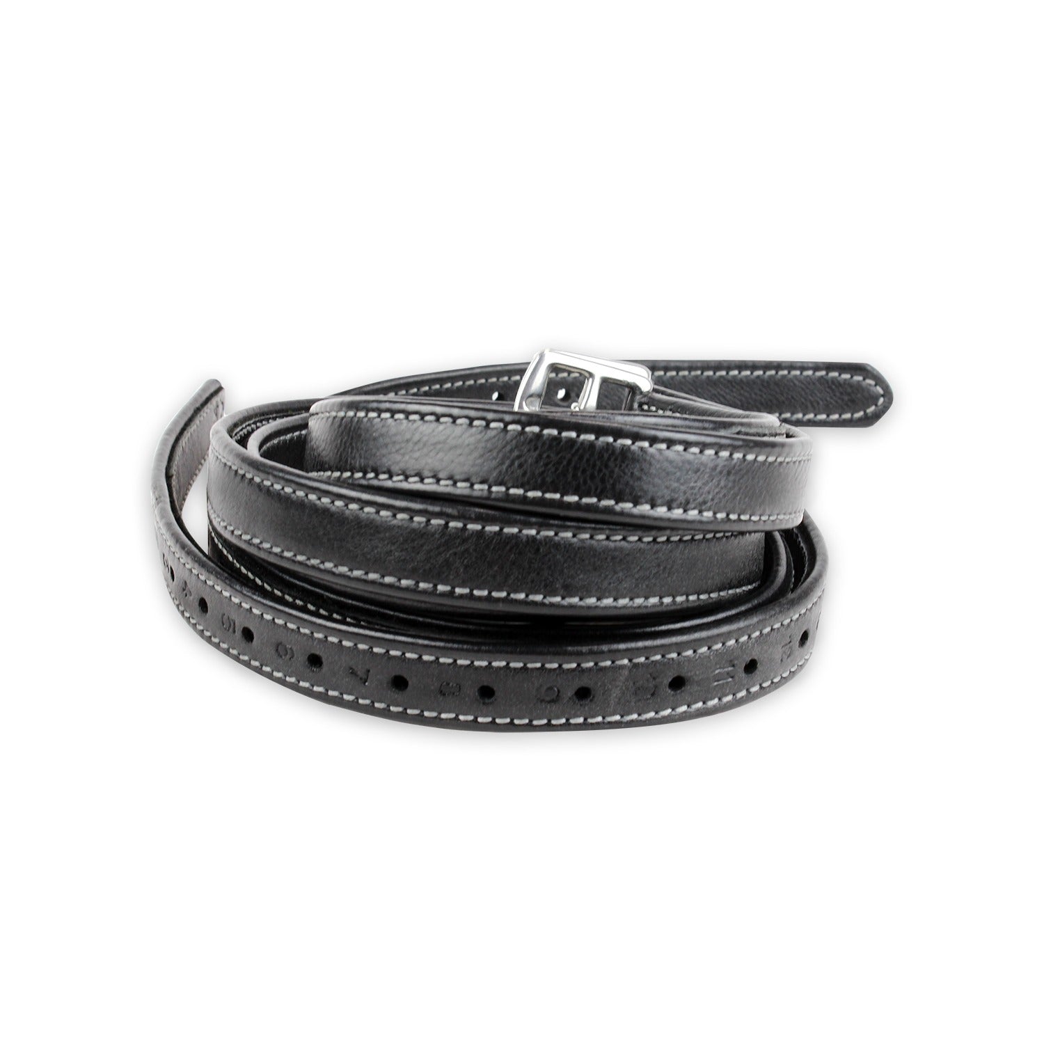 luxury stirrup leathers black - equestrian equipment