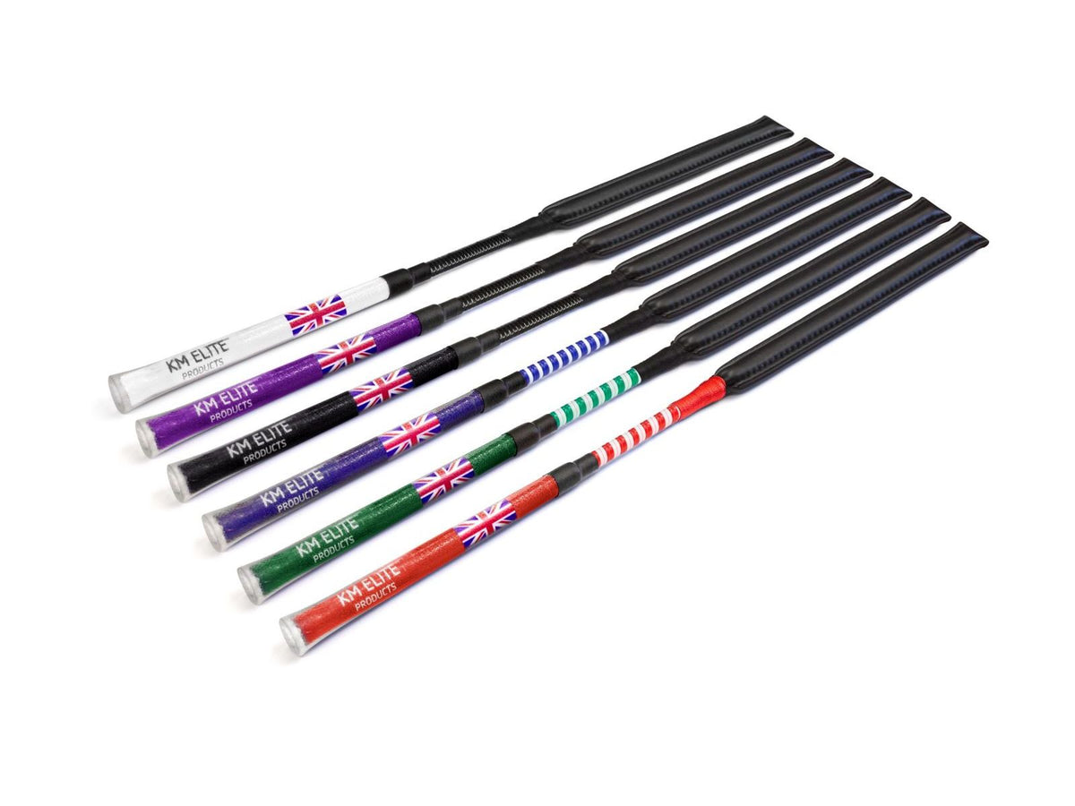 km cush grip jump bat slimline whip - equestrian equipment