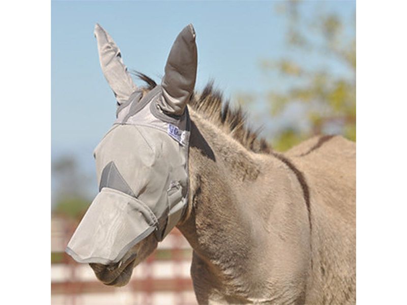 cashel fly mask donkey long with ears - equestrian equipment