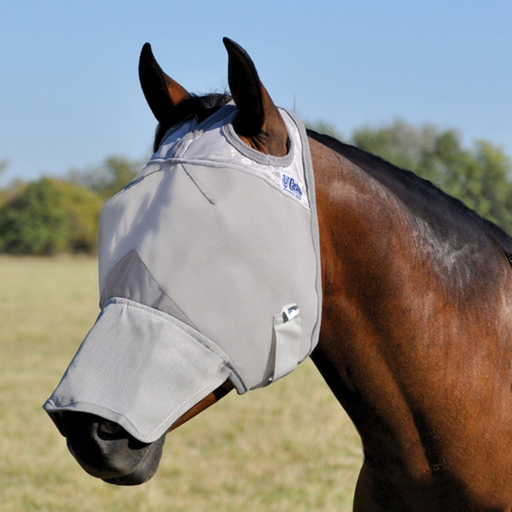 cashel fly mask long - equestrian equipment
