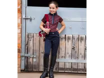 Premier Equine Brava Full Seat Gel Riding Breeches Girls 11-12 Yrs Navy RRP £45