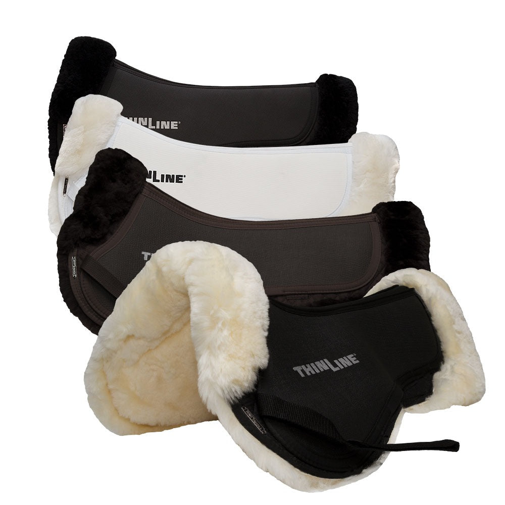 thinline full sheepskin comfort half pad - equestrian equipment