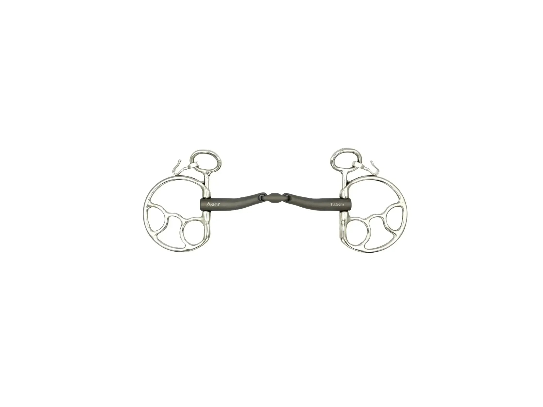 Aster Gentle Curve for tongue relief and made from Titanium, a Double Jointed Kimblewick