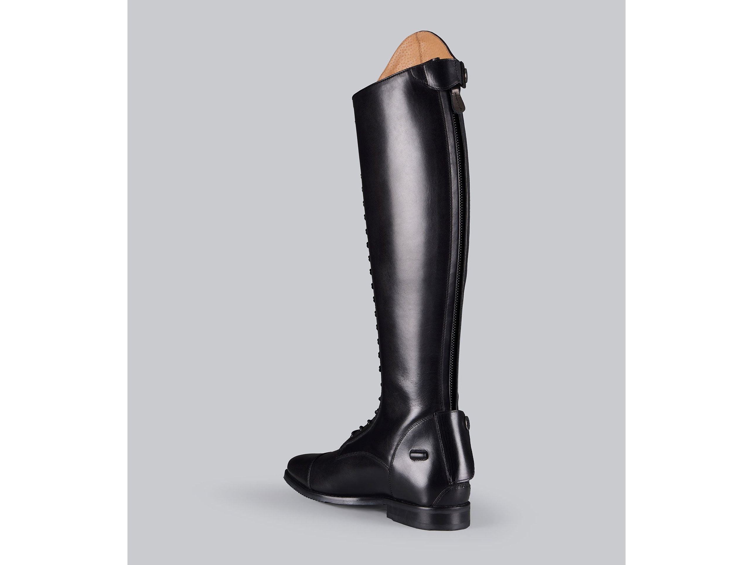 Astra Womens Lace Front Tall Leather Riding Boots