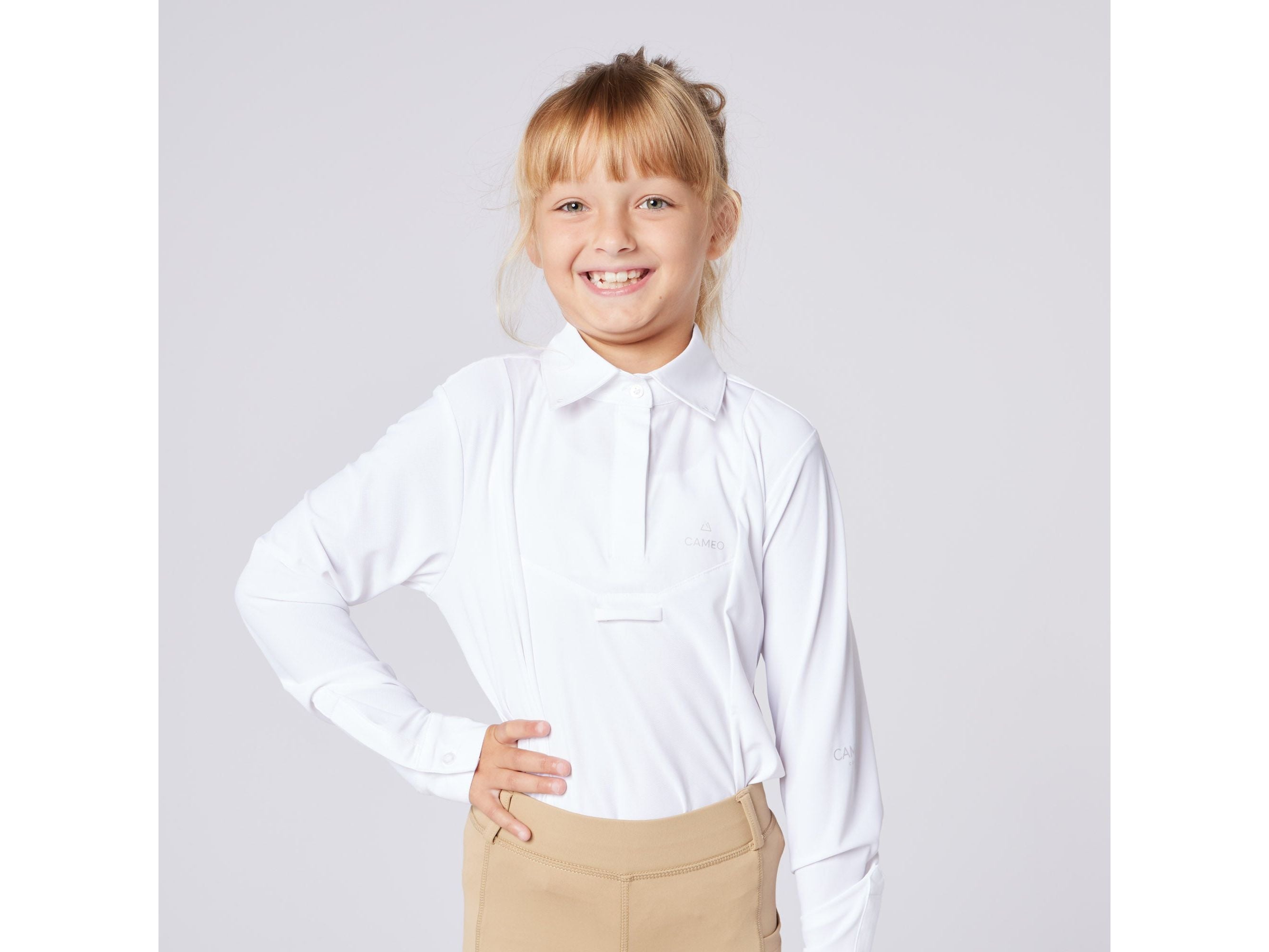 Junior Classic Long Sleeve Show Shirt angled view