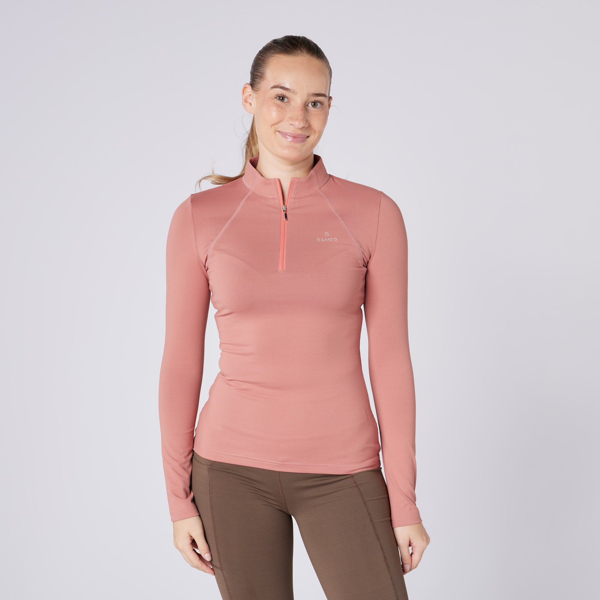 Ladies Core Long Sleeve Baselayer Dusky Pink