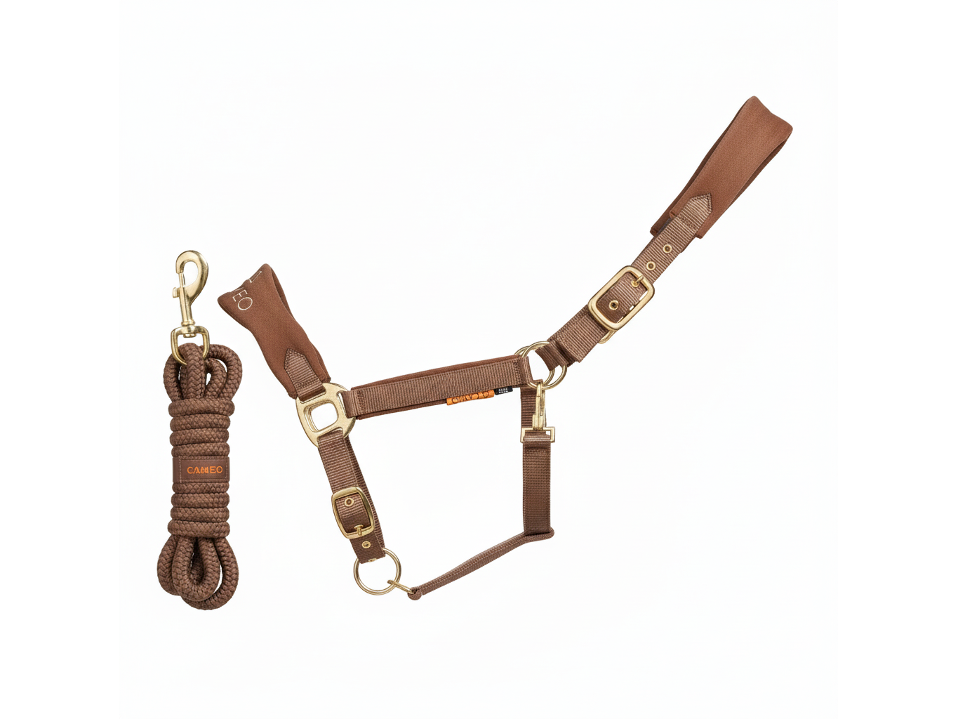 Suede Elite Headcollar & Rope Mocha