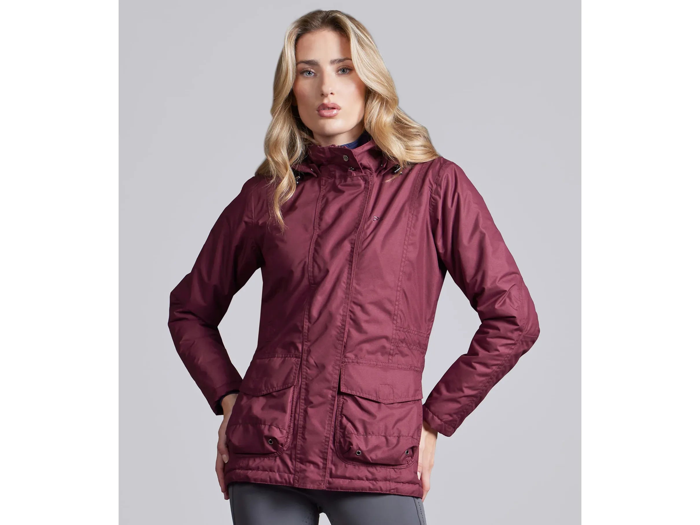 Premier Equine Ladies Cascata Waterproof Jacket in Wine UK 8 RRP £100.00