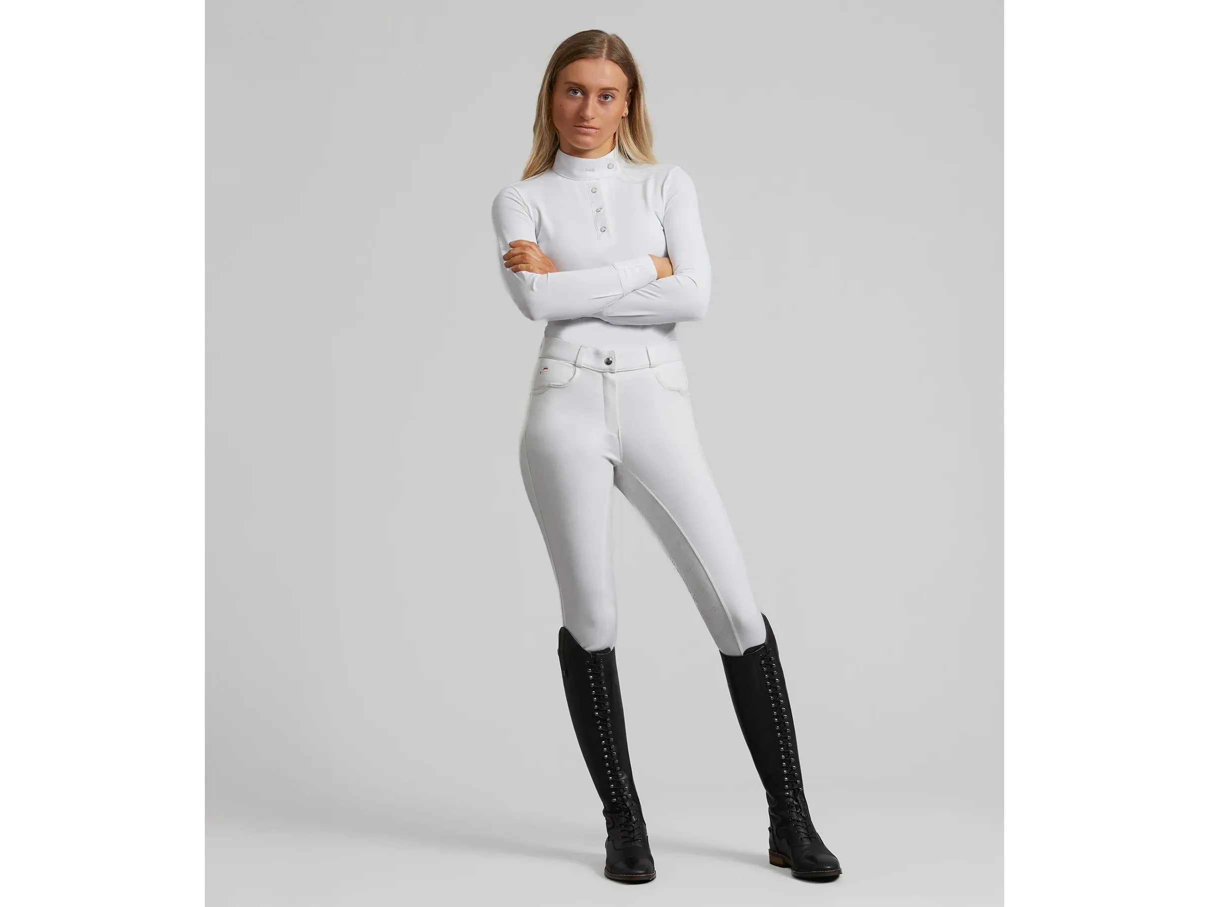 Premier Equine Cassa Ladies Full Seat Gel Competition Riding Breeches White 26" RRP £52.00