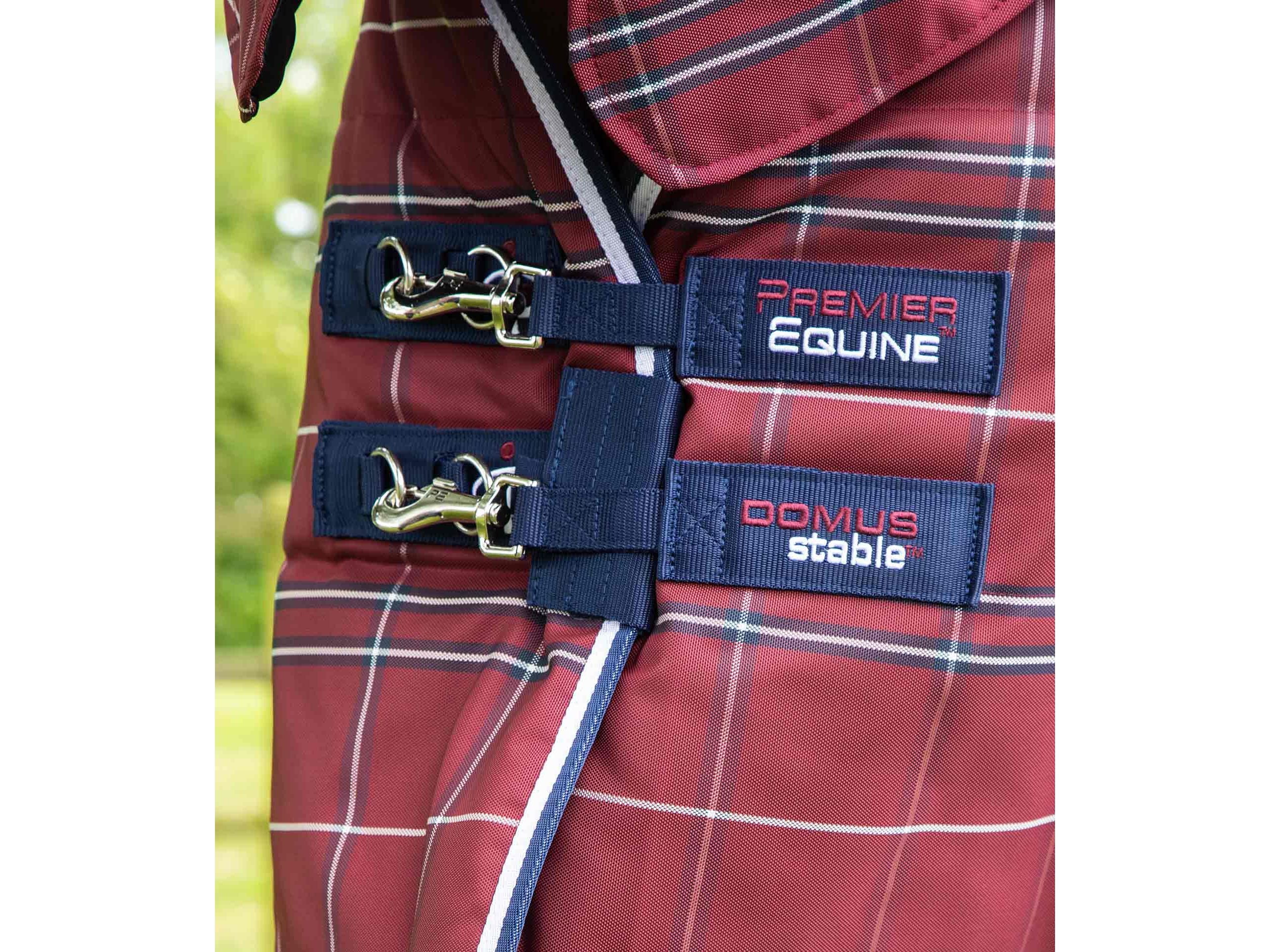 Domus 400g Combo Stable Rug Burgundy Check Burgundy