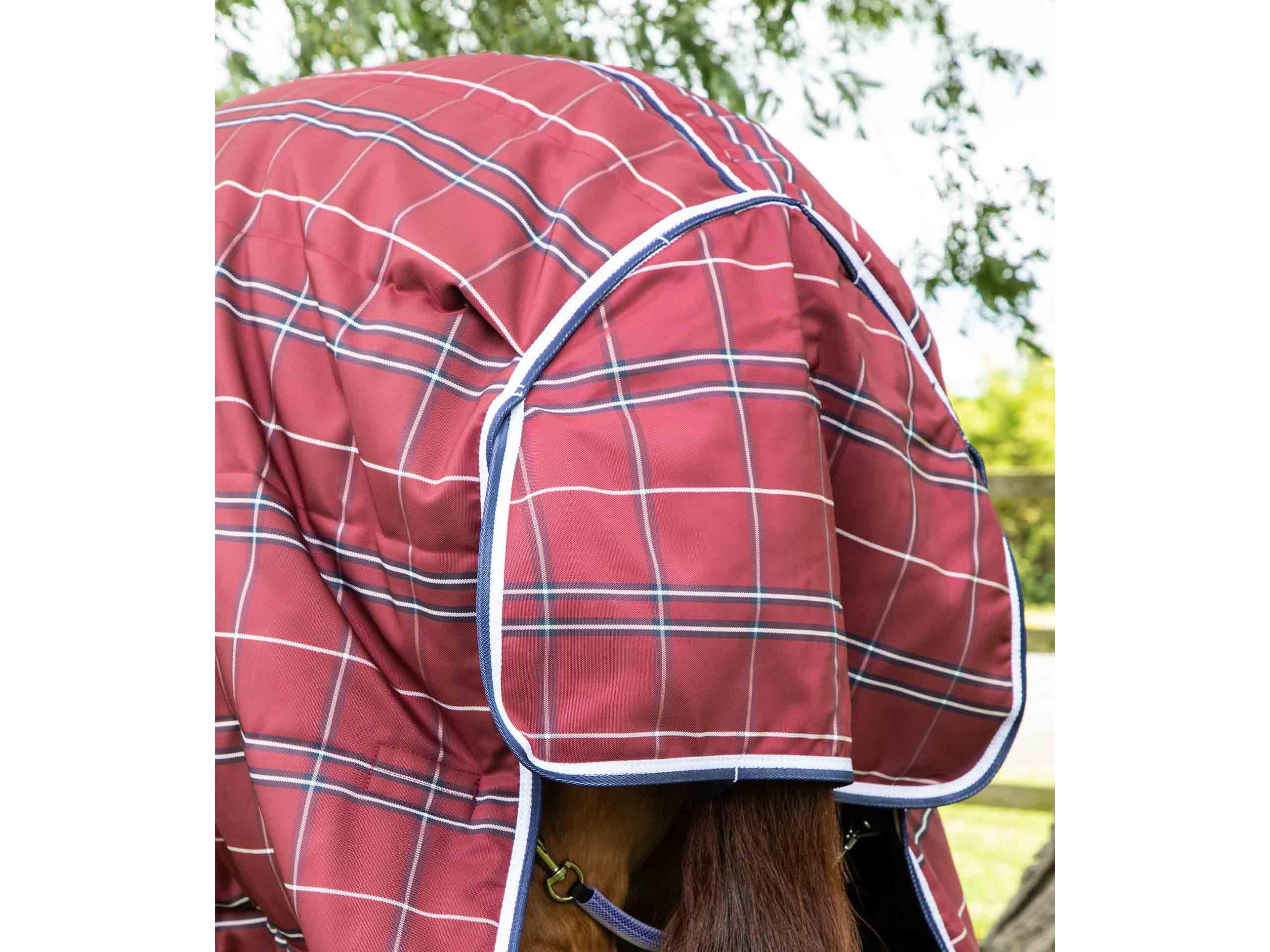 Domus 400g Combo Stable Rug Burgundy Check Burgundy