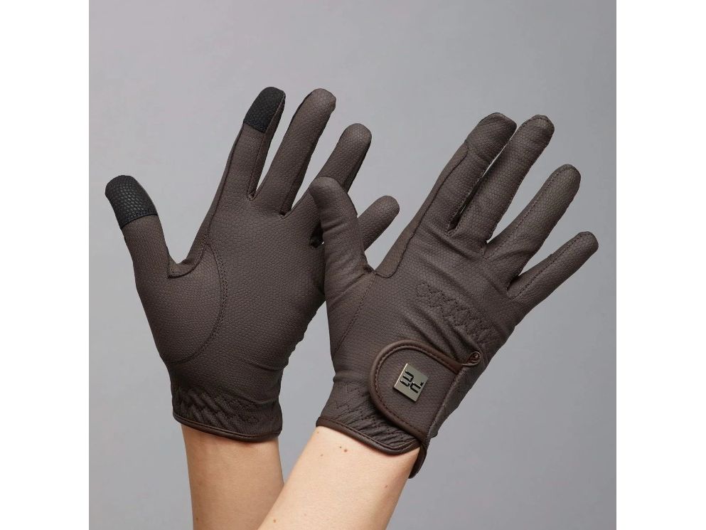 Premier Equine Lucca Kids Riding Gloves Brown Medium RRP £21.60