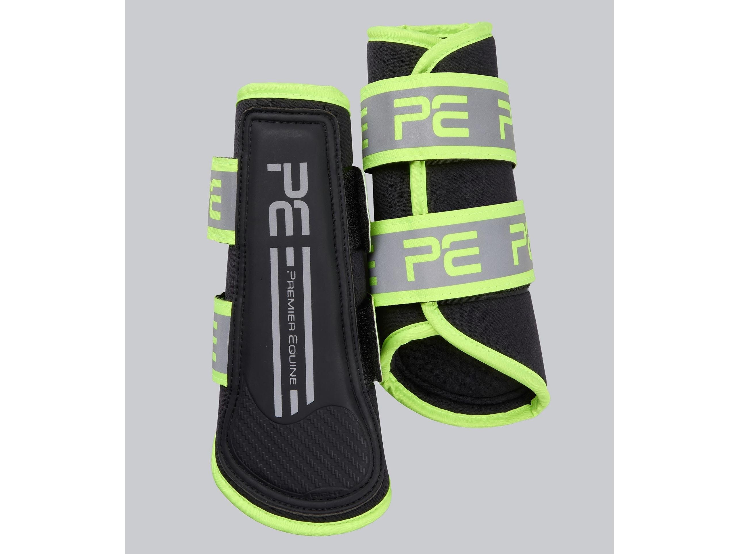 Reflective Brushing Boots Yellow/Silver Yellow