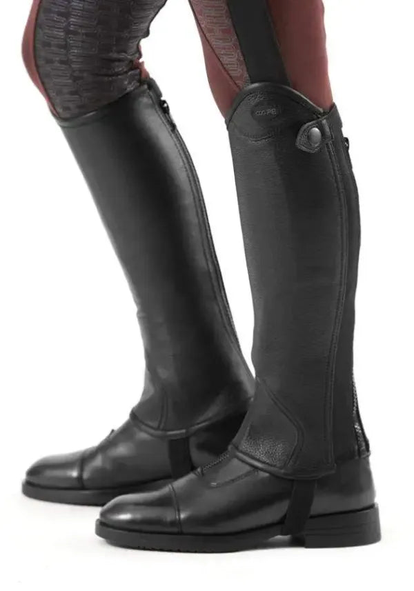 Premier Equine Loros Kids Leather Half Chaps RRP £32.00