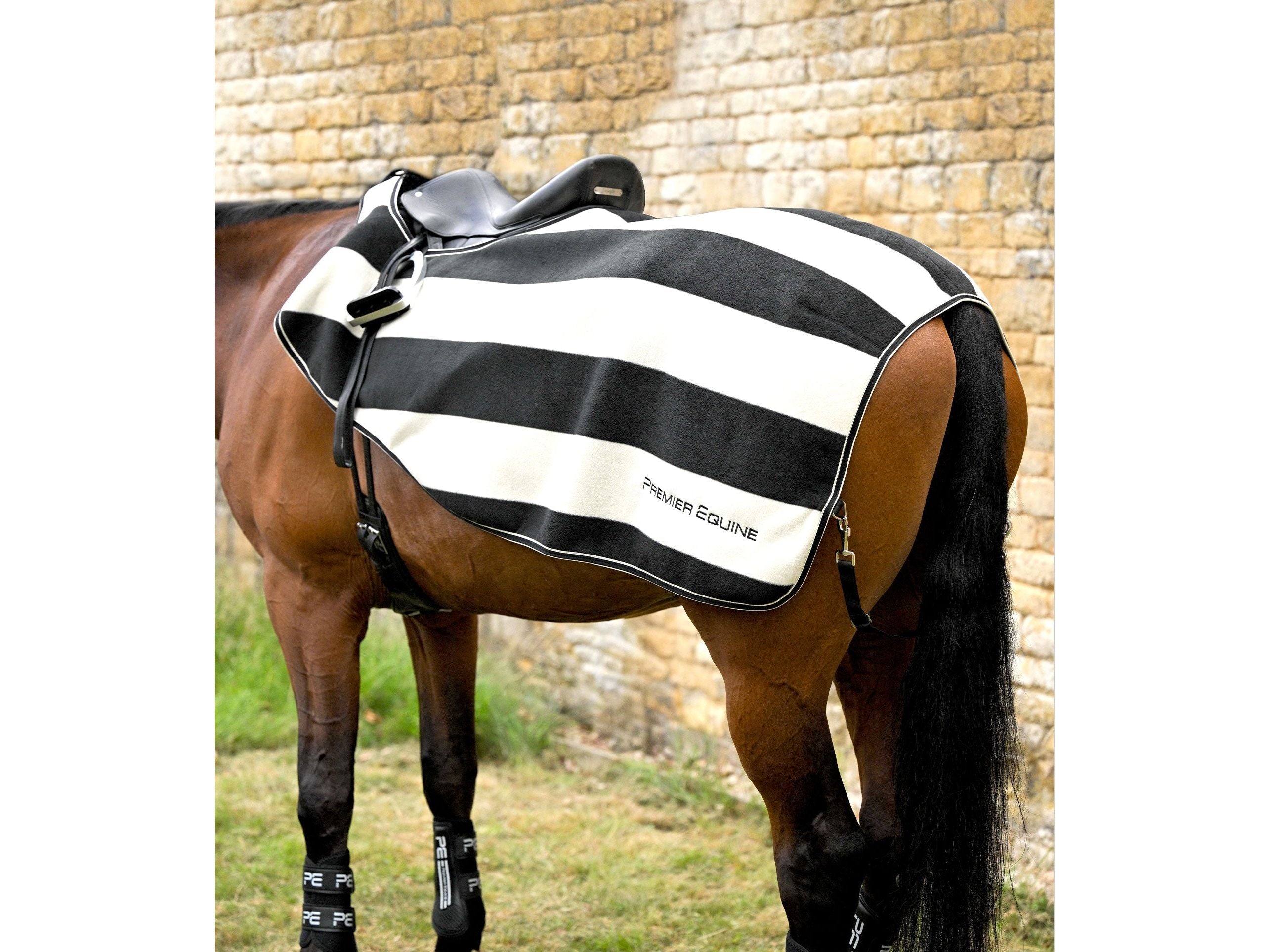 Vellus Horse Fleece Exercise Sheet Black/White Black/ White