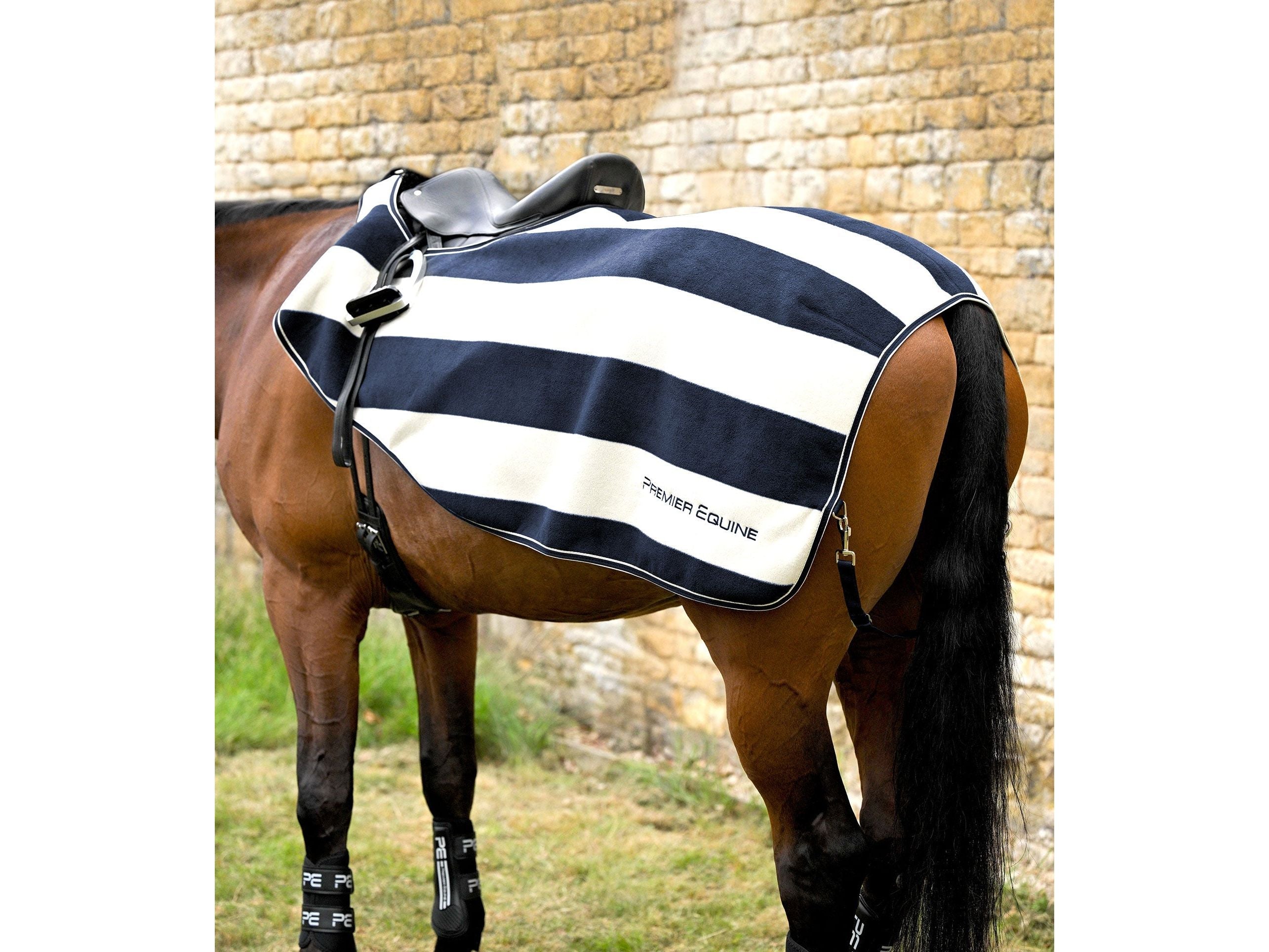 Vellus Horse Fleece Exercise Sheet Navy/White Navy/ White