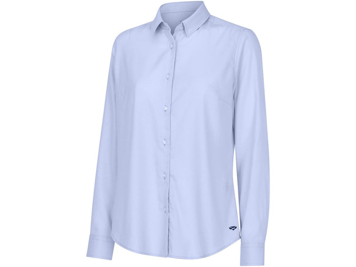 Hoggs of Fife Ladies Callie Cotton Shirt Size 8 Plain Blue- RRP £39.95