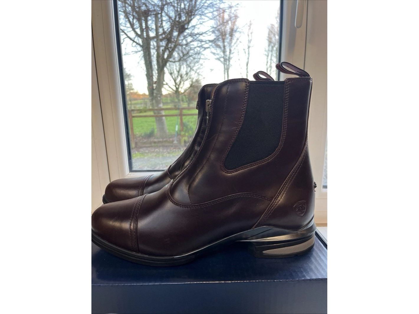 Ariat Mens Devon Nitro Paddock UK 9.5 EE Wide Waxed Chocolate RRP £220