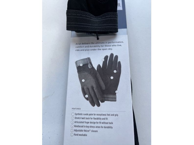 Ariat TEK Grip Gloves Size 6 Black RRP £28.00