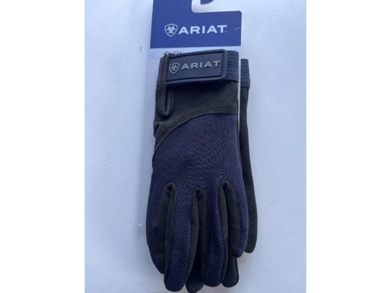 Ariat TEK Grip Gloves Size 7 Black/Blue RRP £28.00
