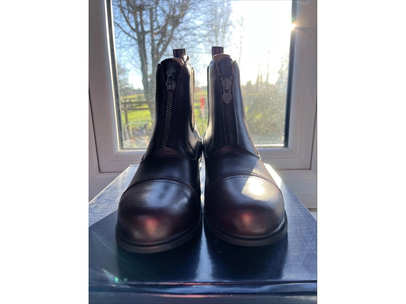 Ariat Women Devon Nitro Paddock UK 4.5 B Medium Waxed Chocolate RRP £210