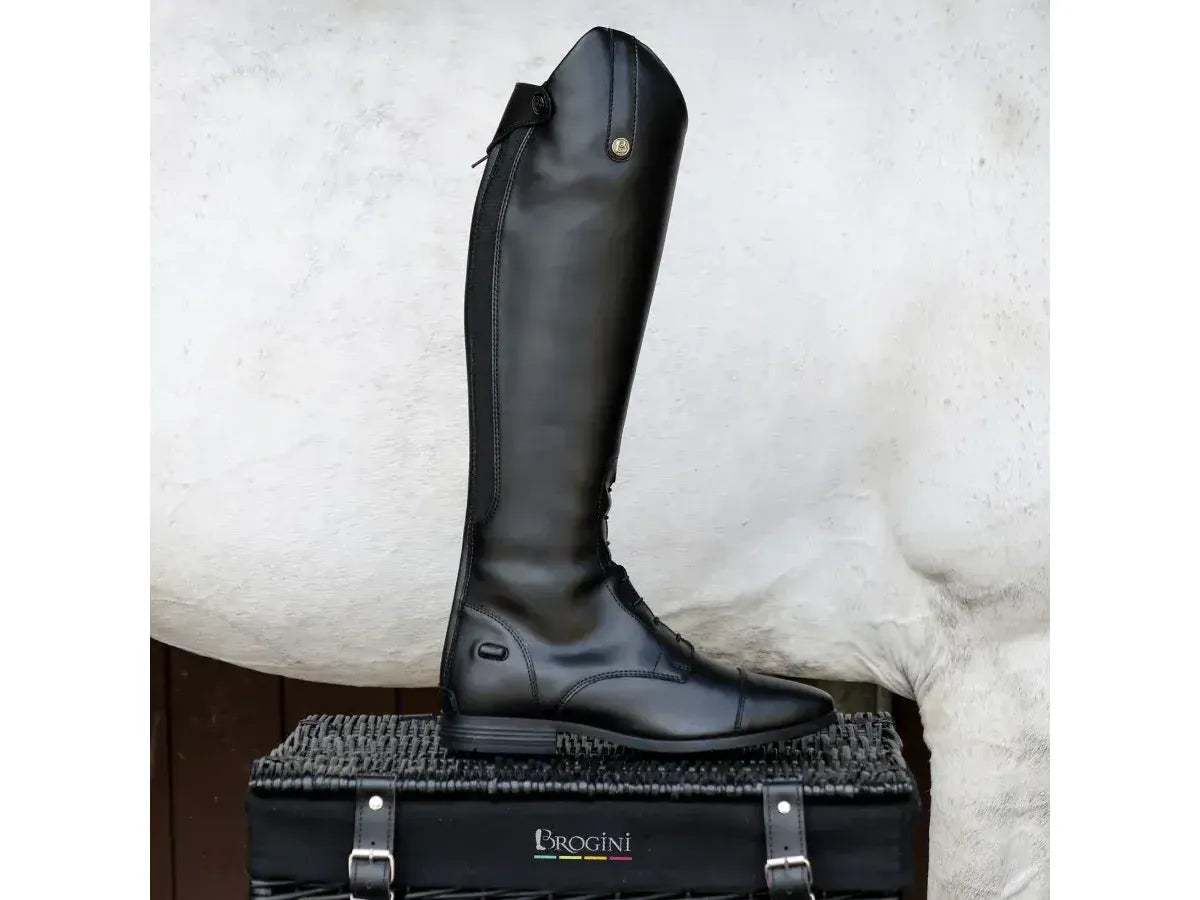 Brogini Albareto Piccino Childrens Field Tall Black Riding Boots