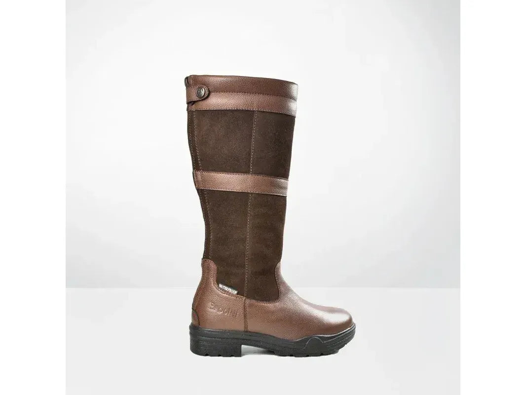 Brogini Hollingworth Piccino Childrens Tall Zipped Brown Country Boots