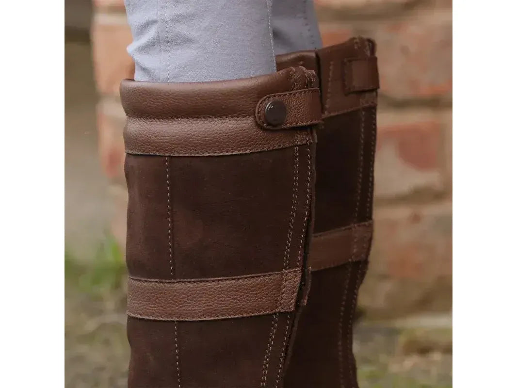 Brogini Hollingworth Womens Tall Zipped Brown Country Boots