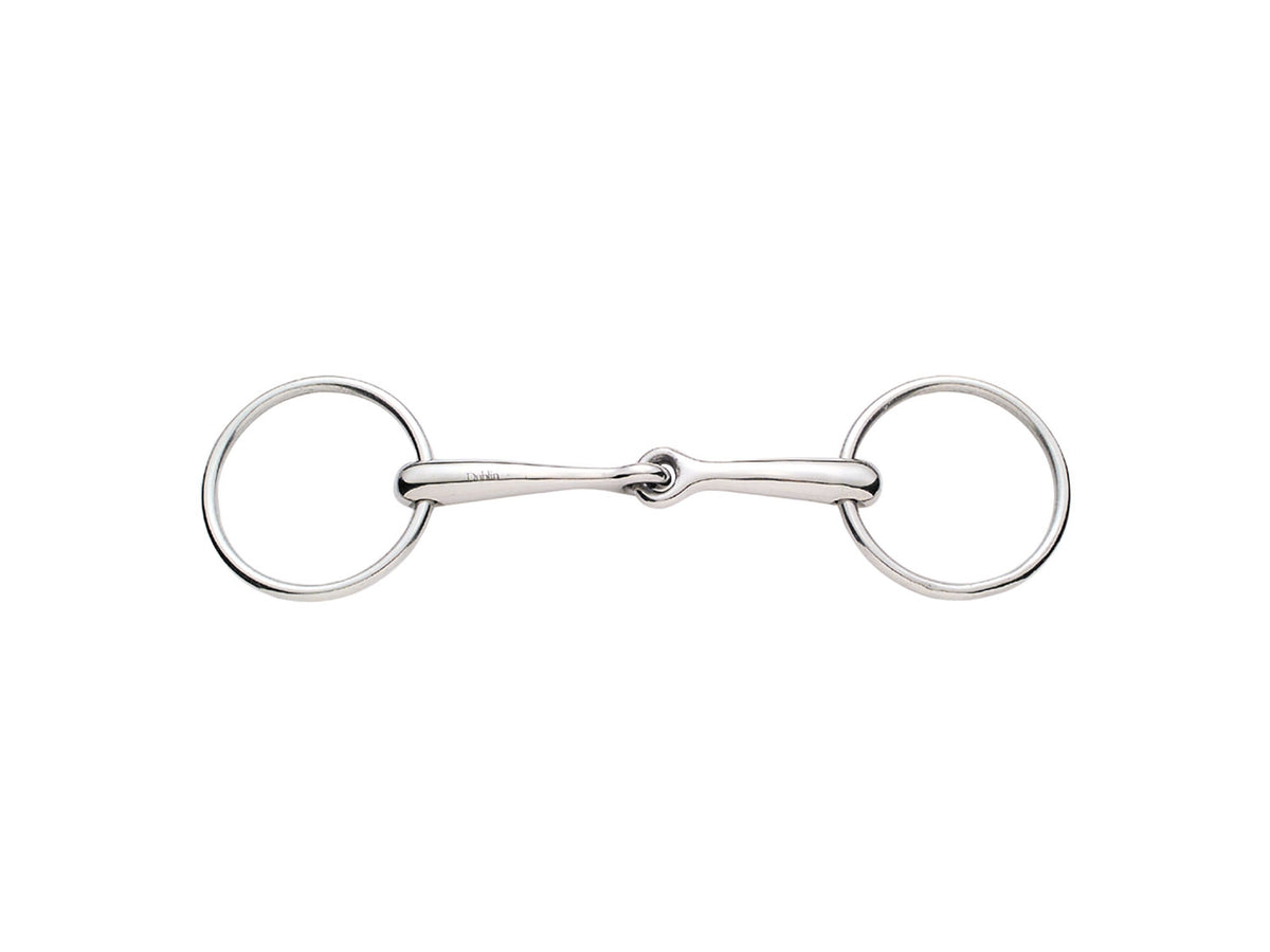 Korsteel Stainless Steel Solid Mouth Jointed 16MM Loose Ring Snaffle Bit