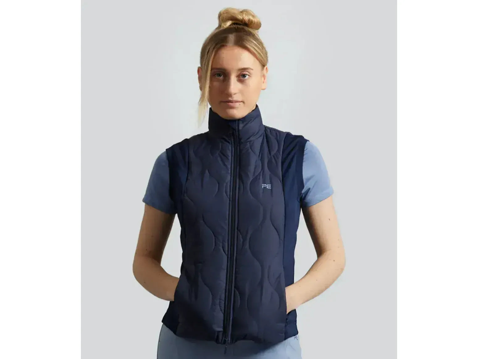 Campani Womens Quilted Riding Gilet Navy