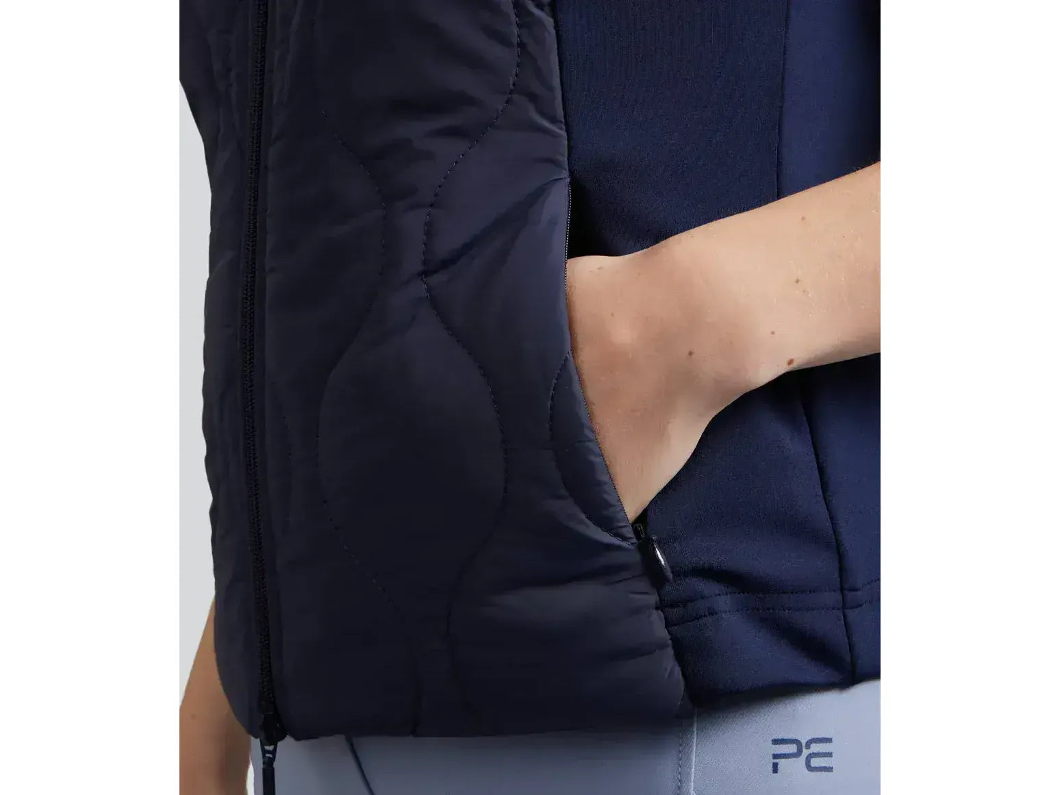 Campani Womens Quilted Riding Gilet Navy